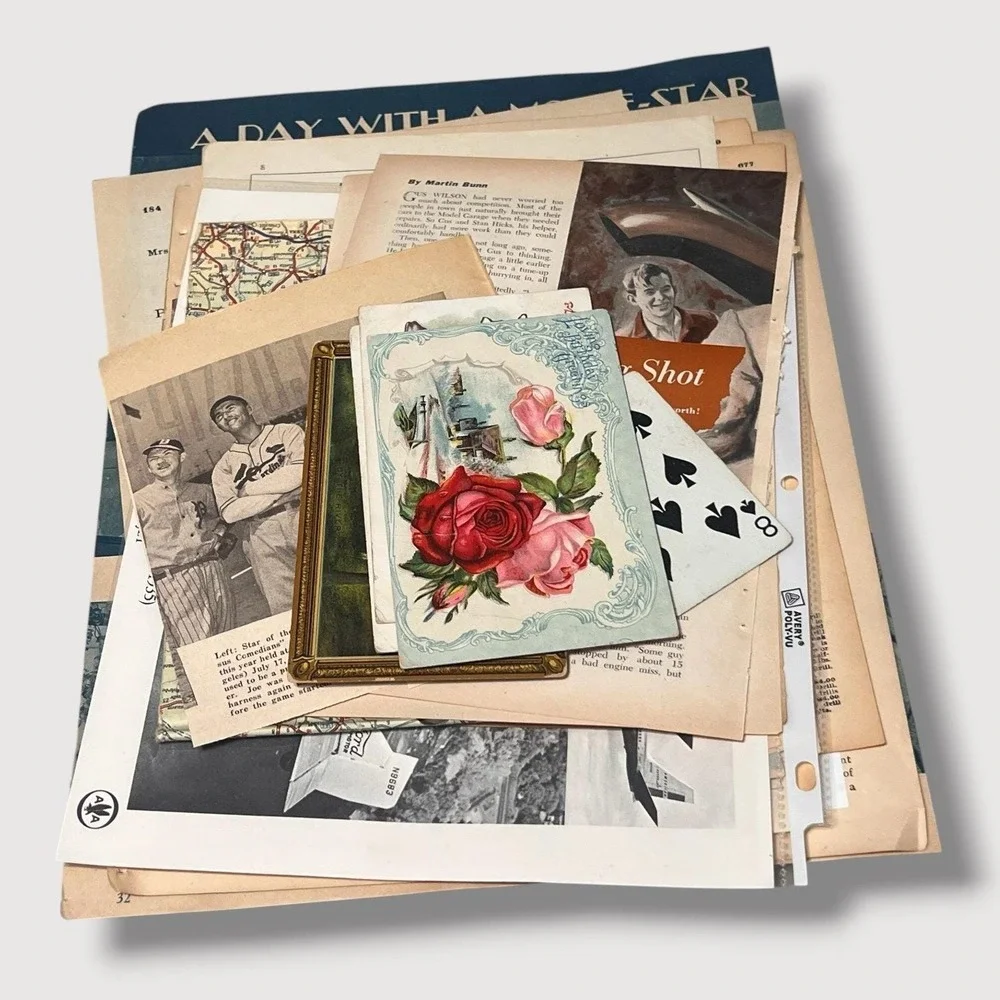50+ piece Ephemera Lot 52 Collage Crafting Junk Journals Scrapbooking